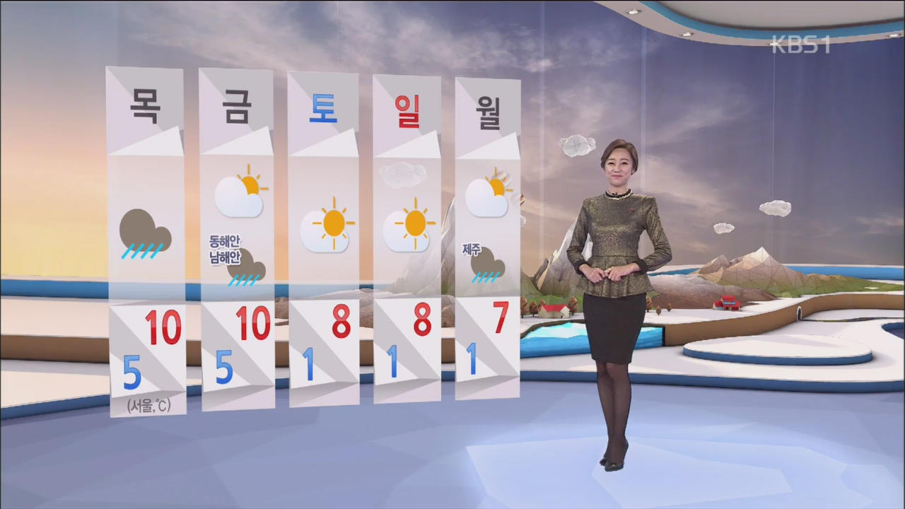 내일 곳곳 비, 미세먼지 농도 ‘보통’