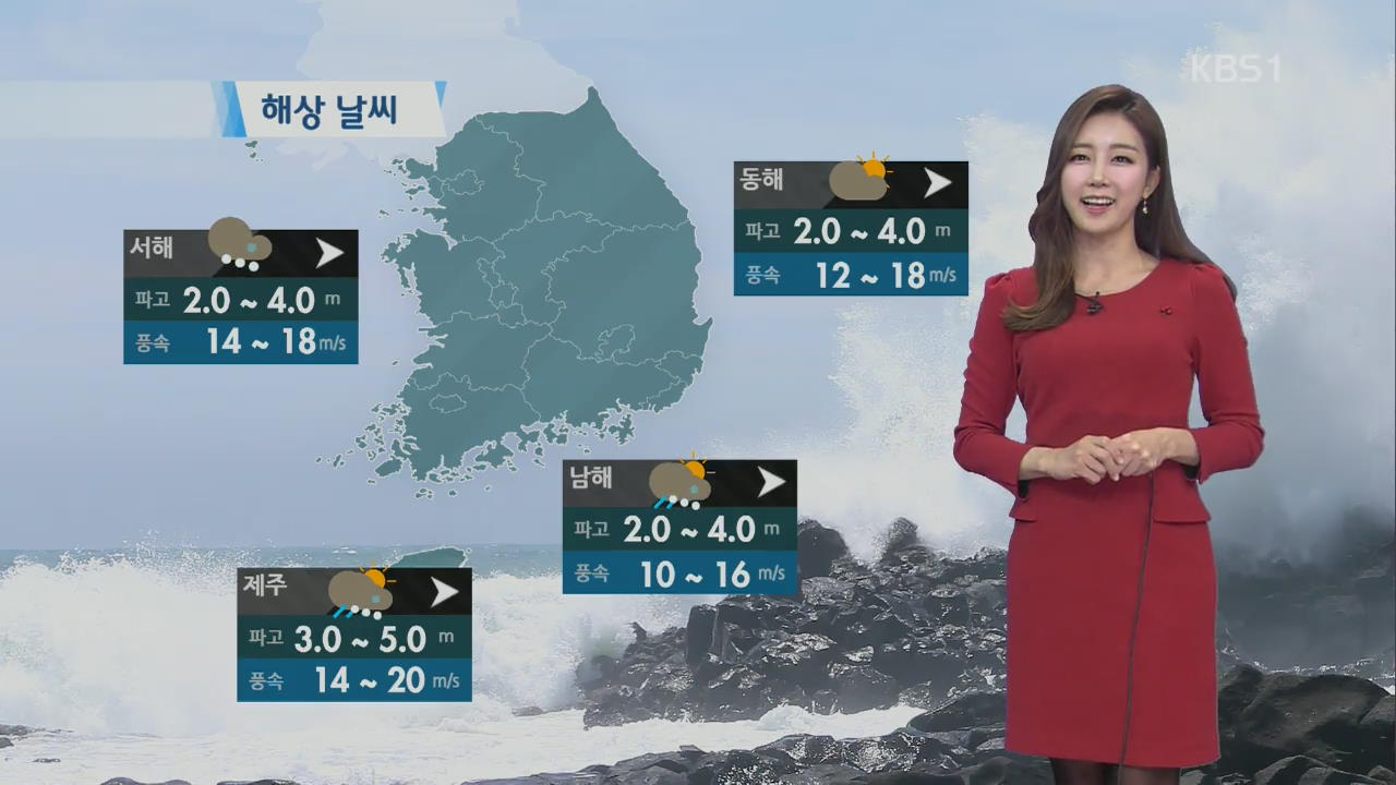 찬바람 불며 추워, 충남 대설주의보