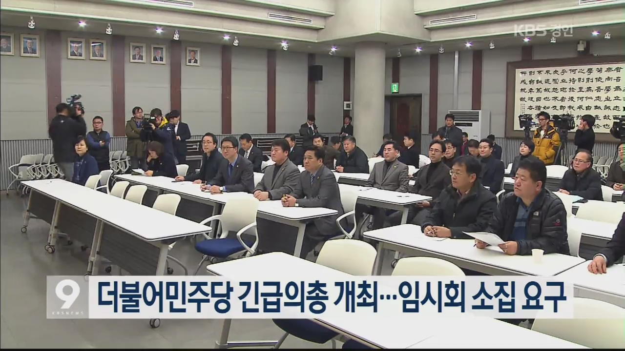 더불어민주당 긴급의총 개최…임시회 소집 요구
