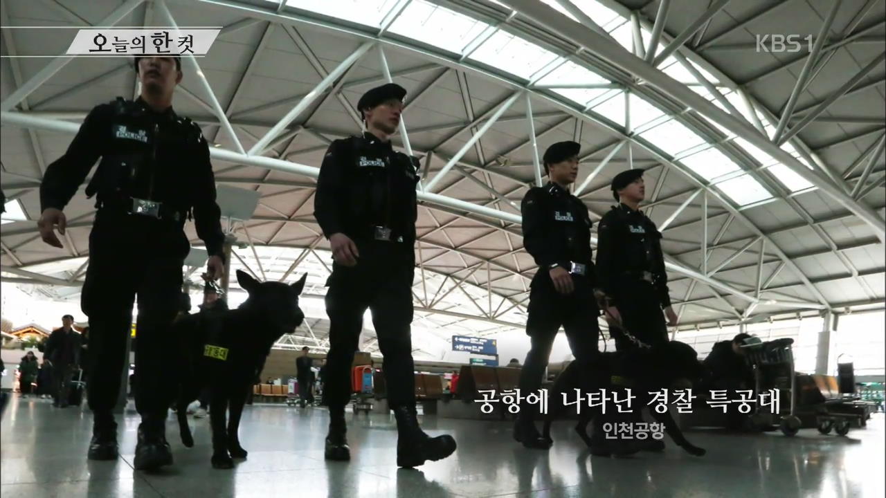 [오늘의 한 컷] 공항에 나타난 경찰 특공대