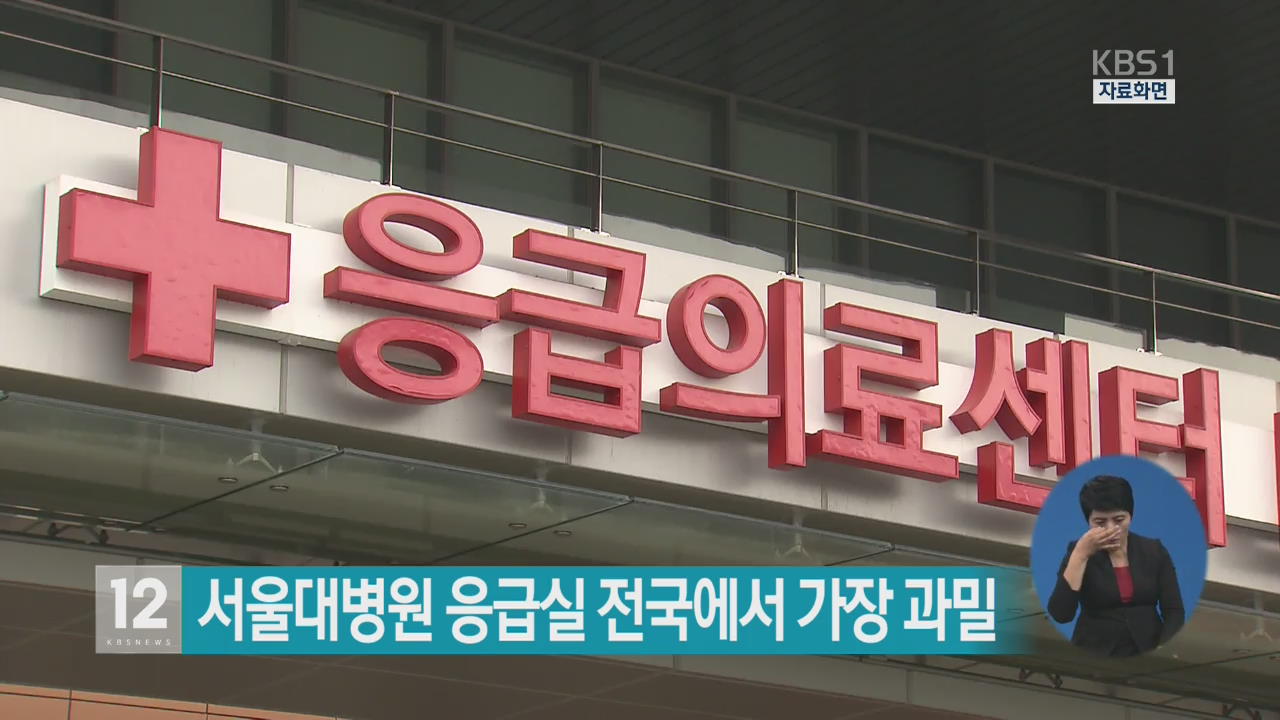 서울대병원 응급실 전국에서 가장 과밀