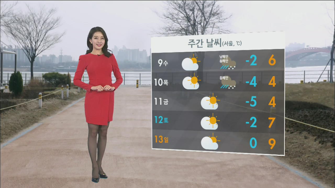 내일 찬바람 불며 꽃샘추위…동해안 눈