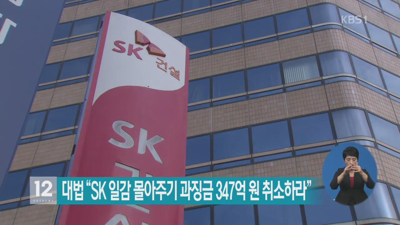 대법 “SK 일감 몰아주기 과징금 347억 원 취소하라”