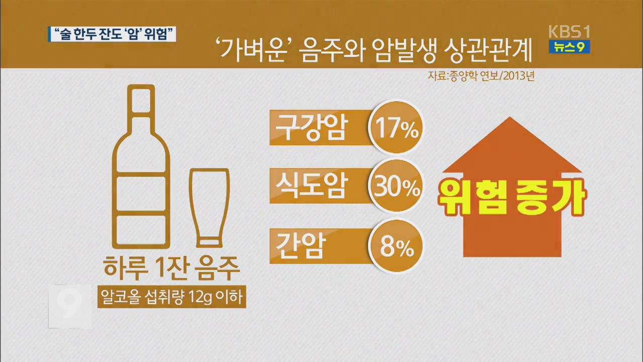 “술 한두 잔도 위험”…암 예방 수칙 ‘개정’