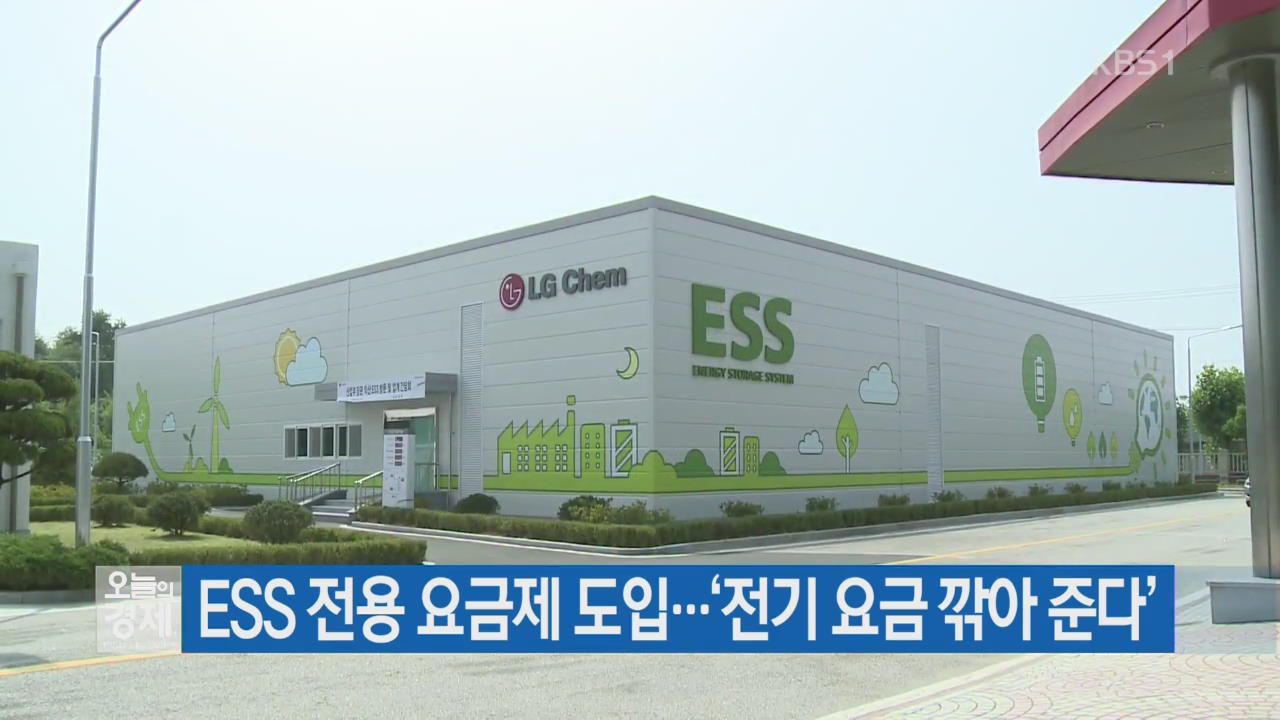 ESS 전용 요금제 도입…‘전기 요금 깎아 준다’