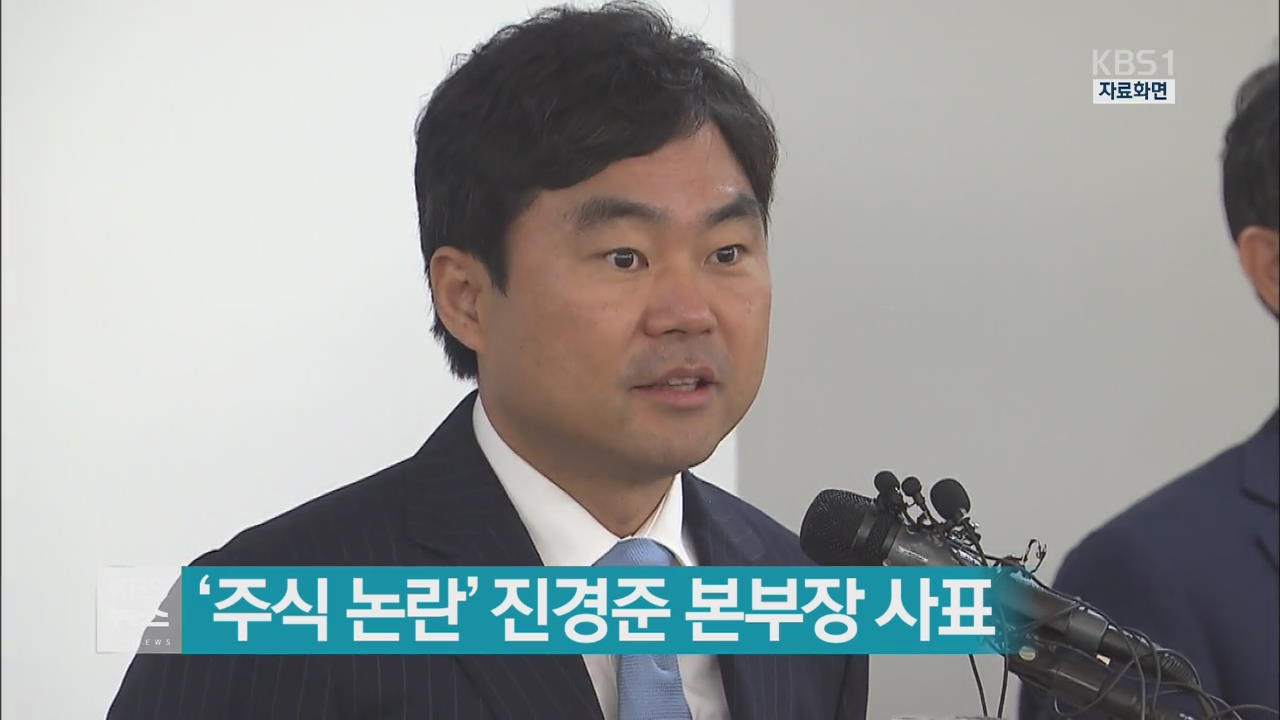 ‘주식 논란’ 진경준 본부장 사표