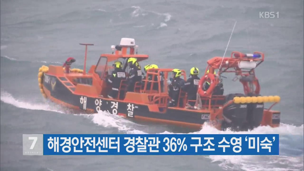 해경안전센터 경찰관 36% 구조 수영 ‘미숙’