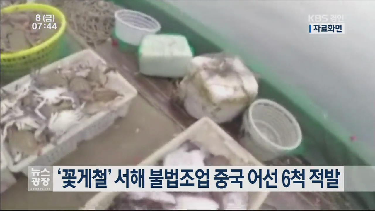 ‘꽃게철’ 서해 불법조업 중국 어선 6척 적발
