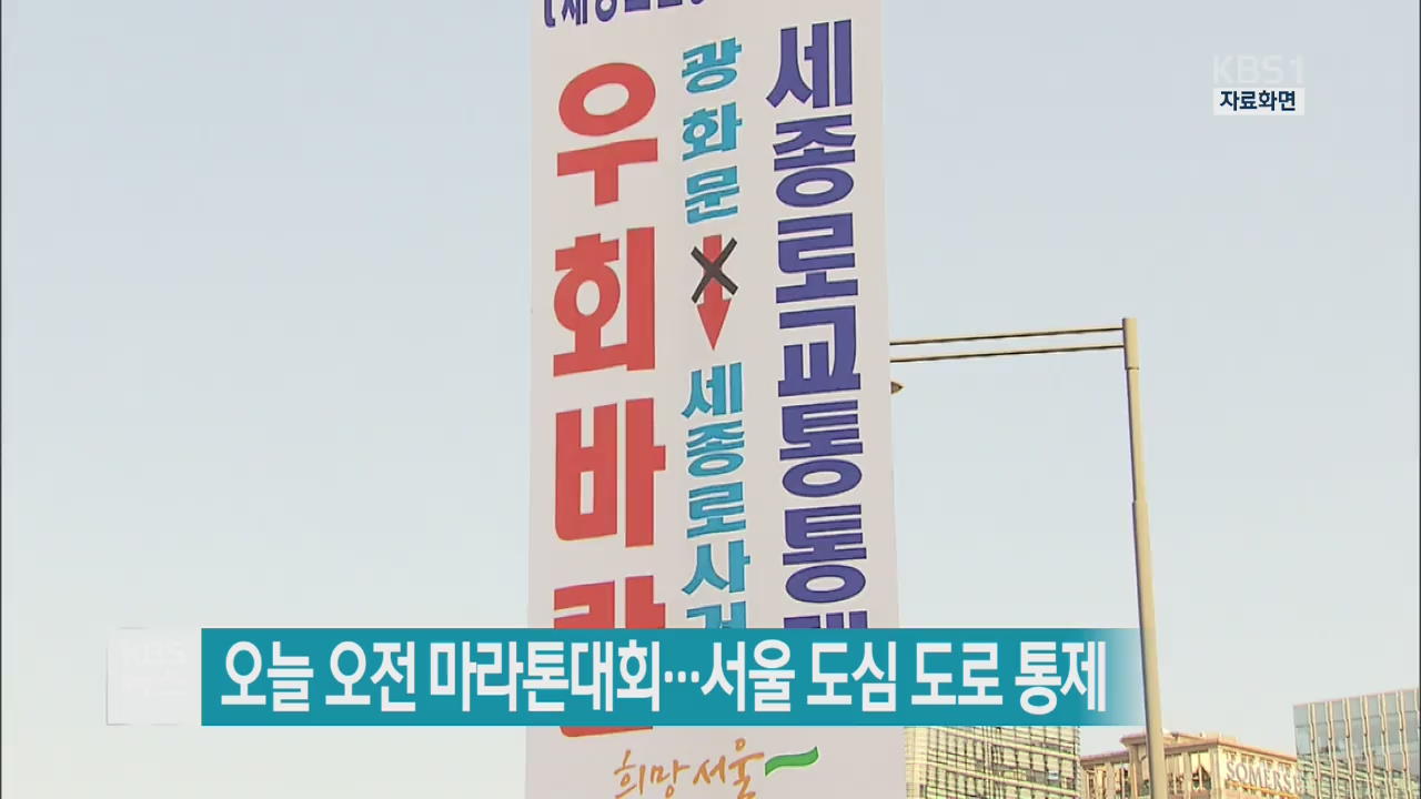 오늘 오전 마라톤 대회…서울 도심 도로 통제