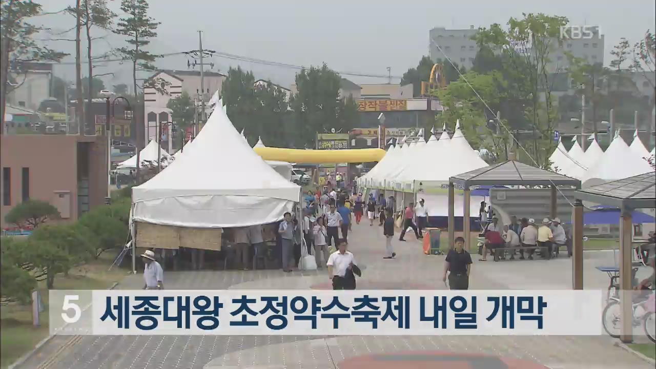 세종대왕 초정약수축제 내일 개막