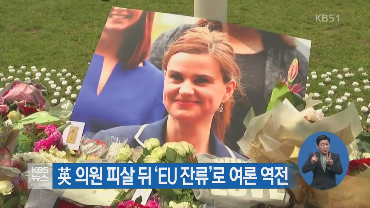 英 의원 피살 뒤 ‘EU 잔류’ 로 여론 역전