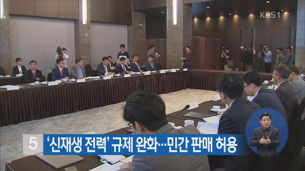 ‘신재생 전력’ 규제 완화…민간 판매 허용