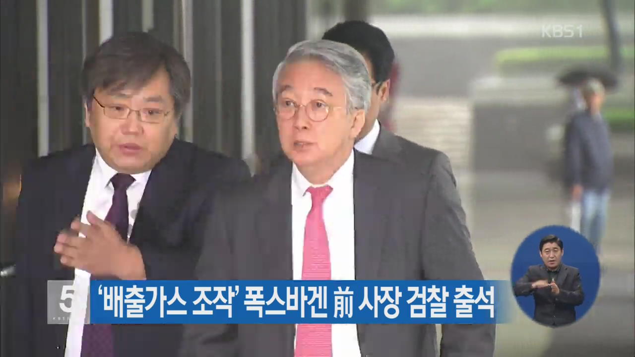 ‘배출가스 조작’ 폭스바겐 前 사장 검찰 출석