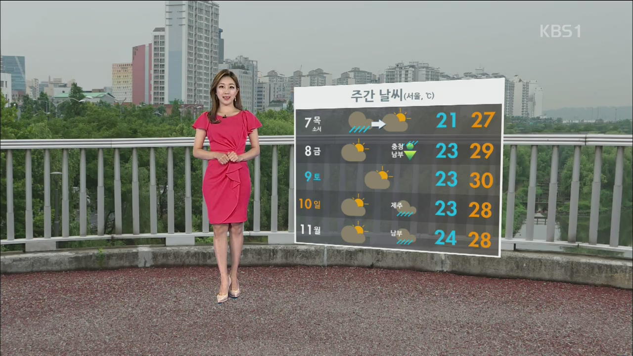 오늘 밤부터 중부 비…내일 오후 대부분 그쳐