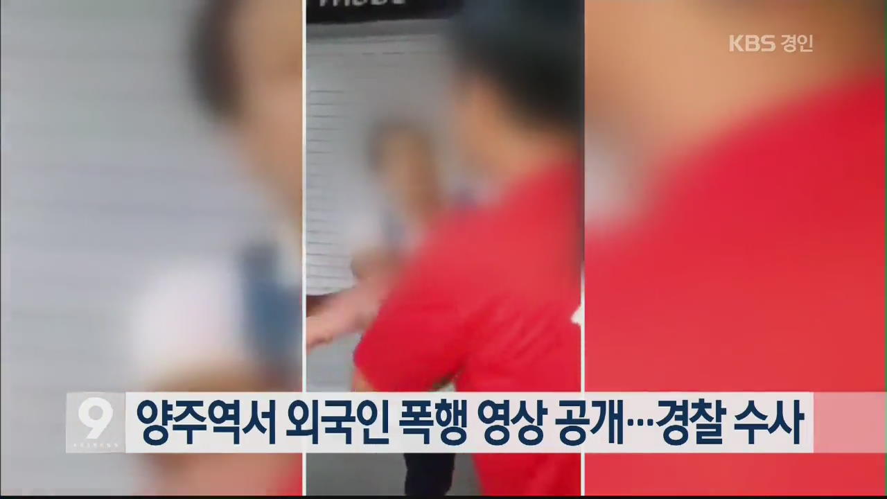 양주역서 외국인 폭행 영상 공개…경찰 수사