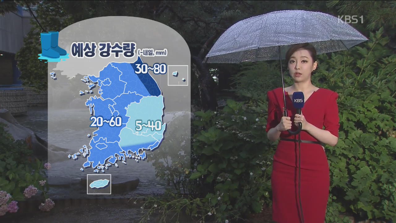 전국 장맛비, 오전까지 강한 비 집중