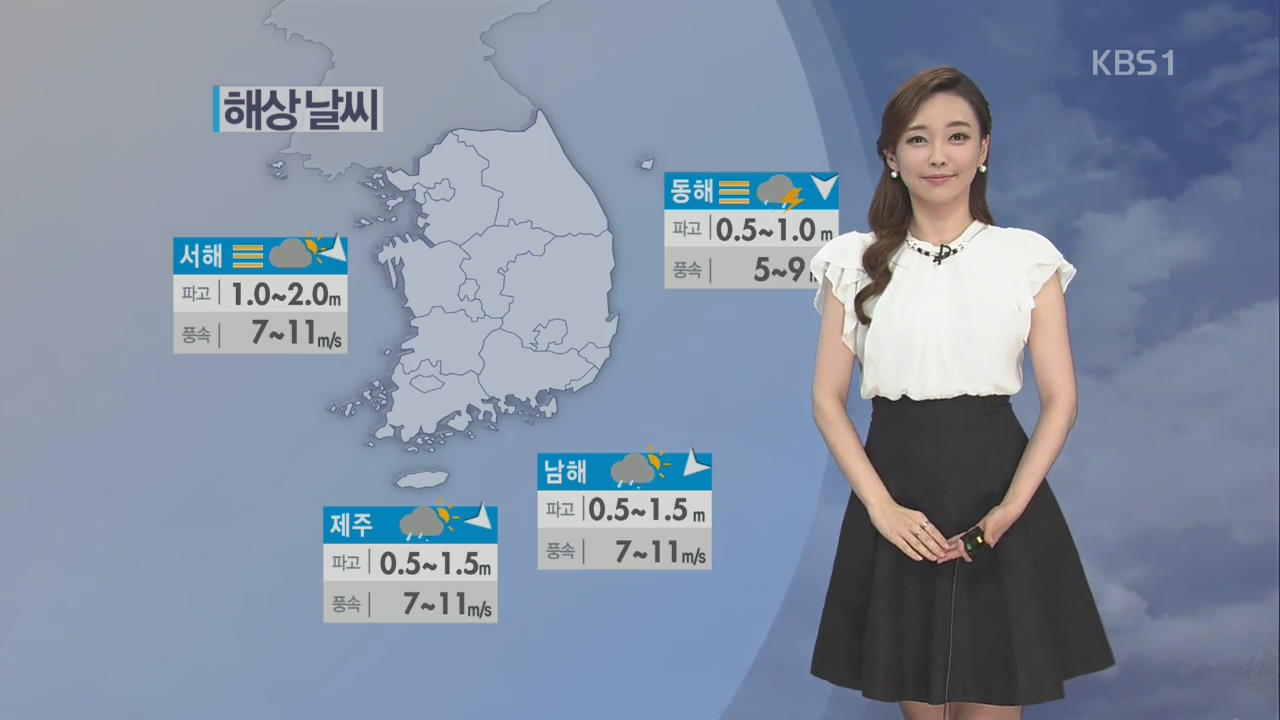 무더위 속 내륙 곳곳 소나기, 동해안 비