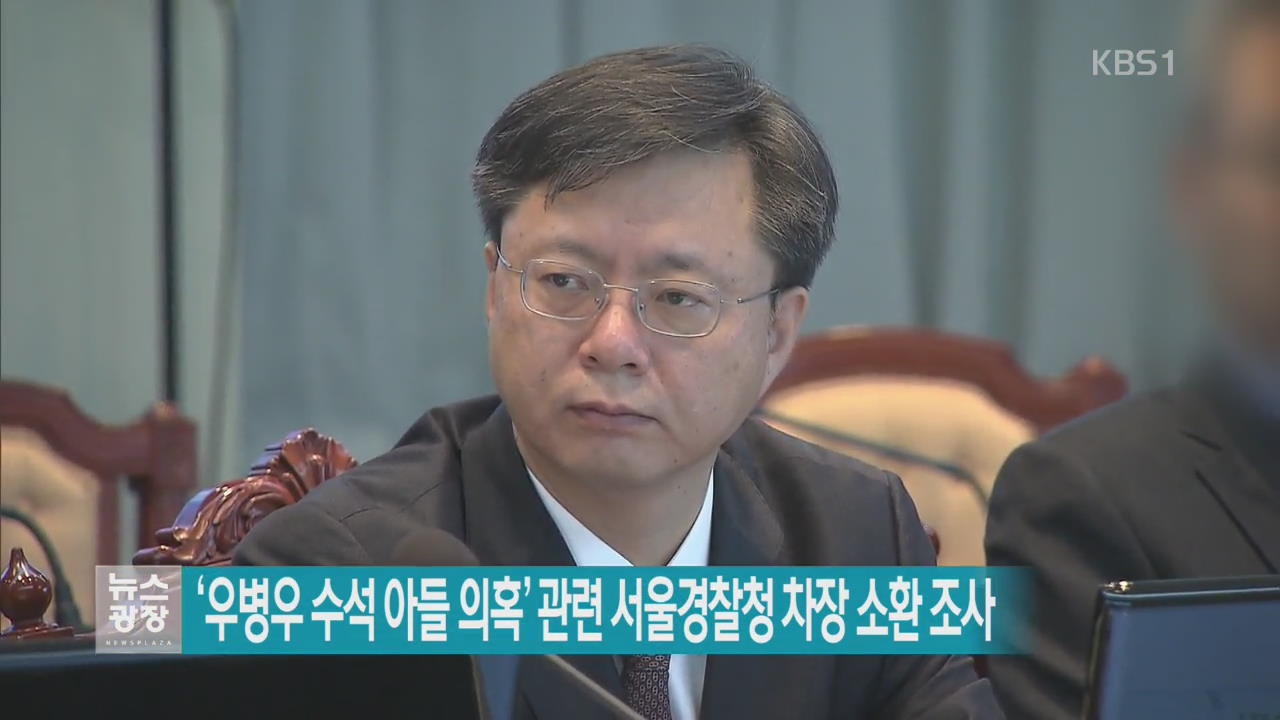 ‘우병우 수석 아들 의혹’ 관련 서울경찰청 차장 소환 조사