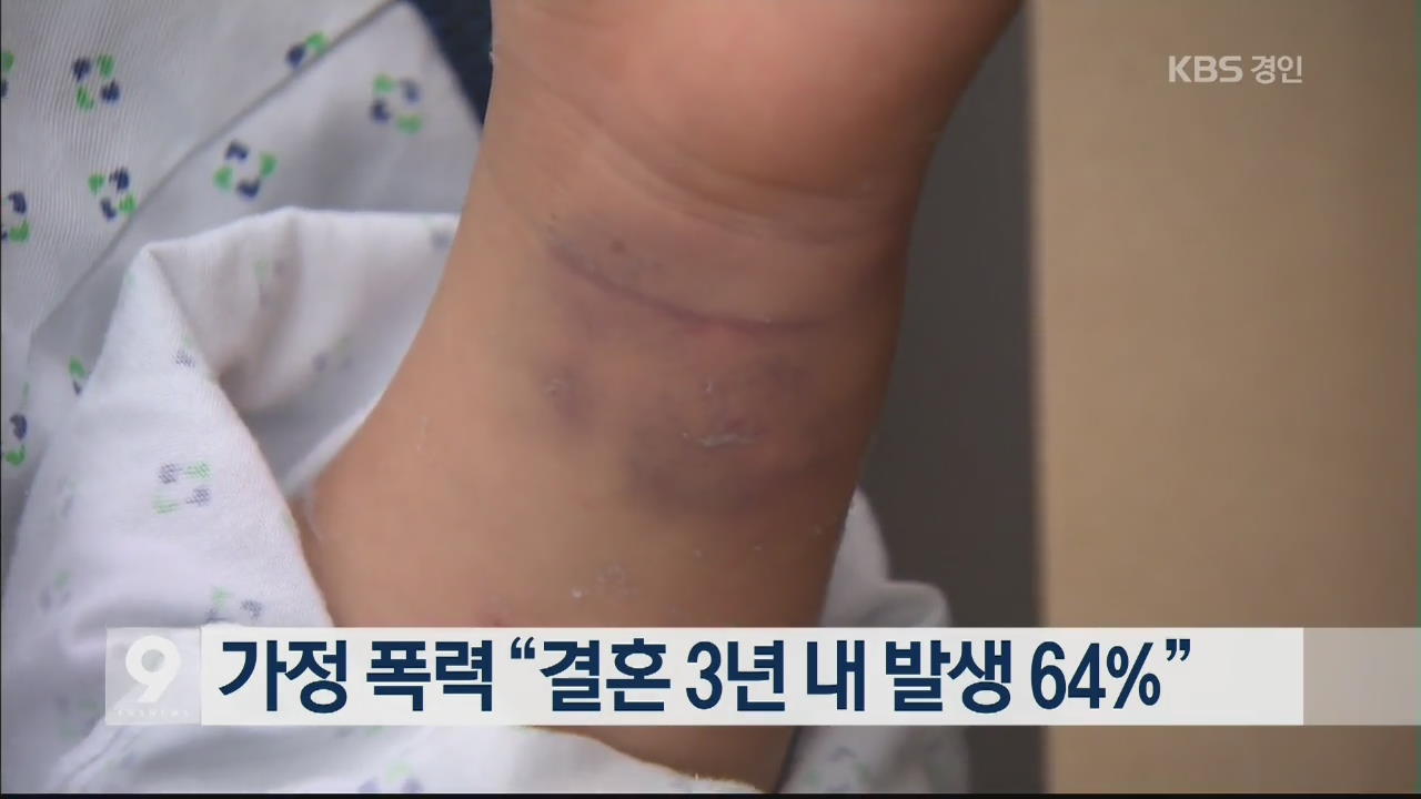 가정 폭력 “결혼 3년 내 발생 64%”