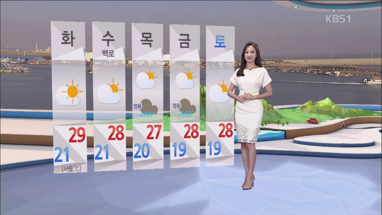 내일 중부·전북 미세먼지 ‘나쁨’, 낮 늦더위