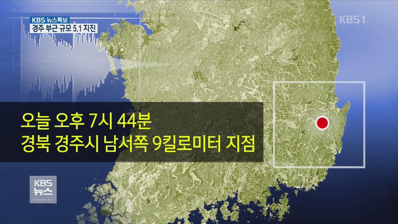 경주 부근 규모 5.1 지진 [20시 뉴스특보]