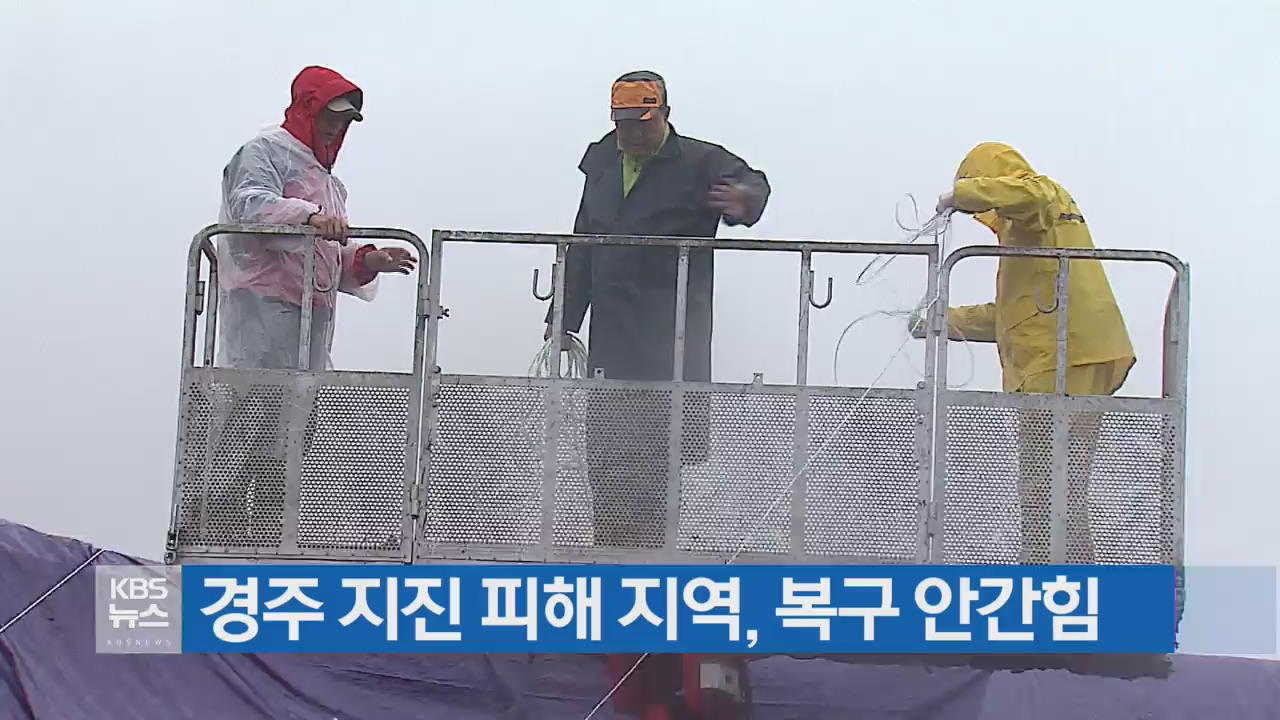경주 지진 피해 지역, 복구 안간힘