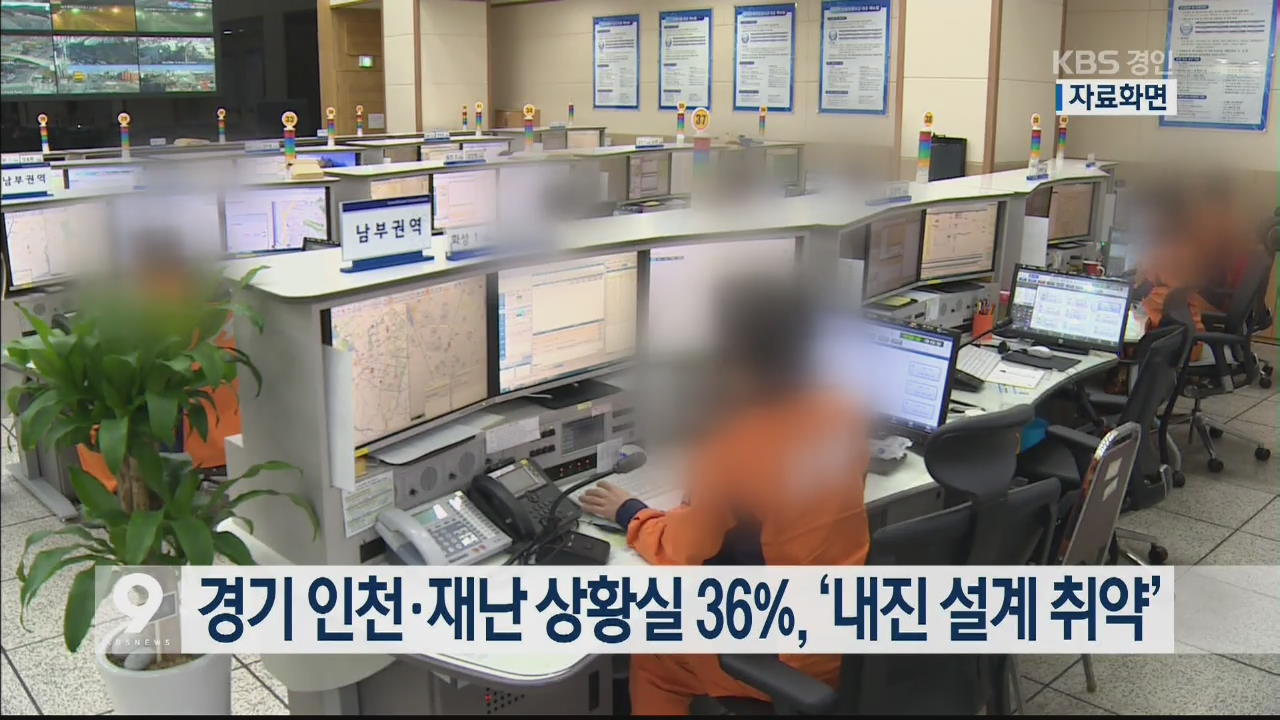 경기·인천 재난 상황실 36%, ‘내진 설계 취약’