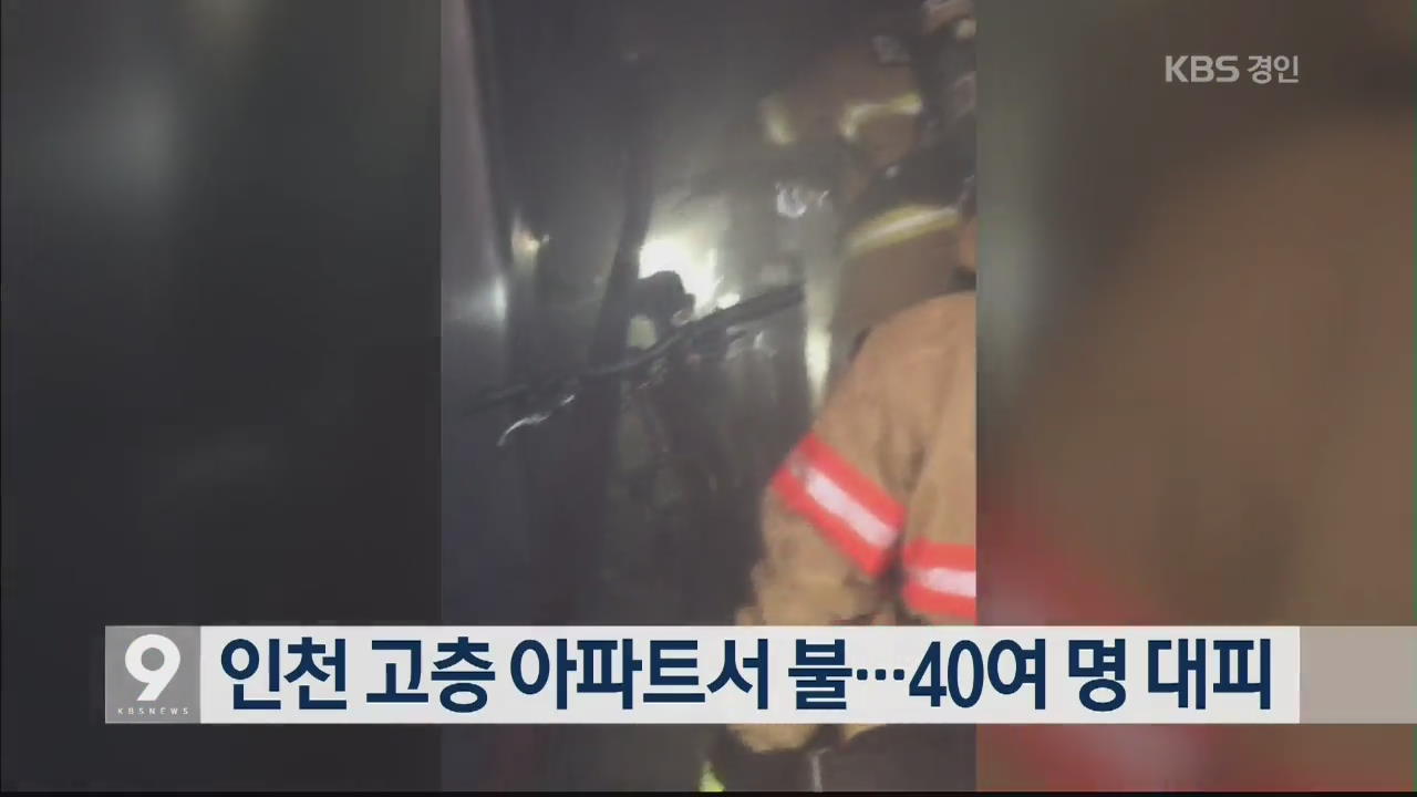 인천 고층 아파트서 불…40여 명 대피