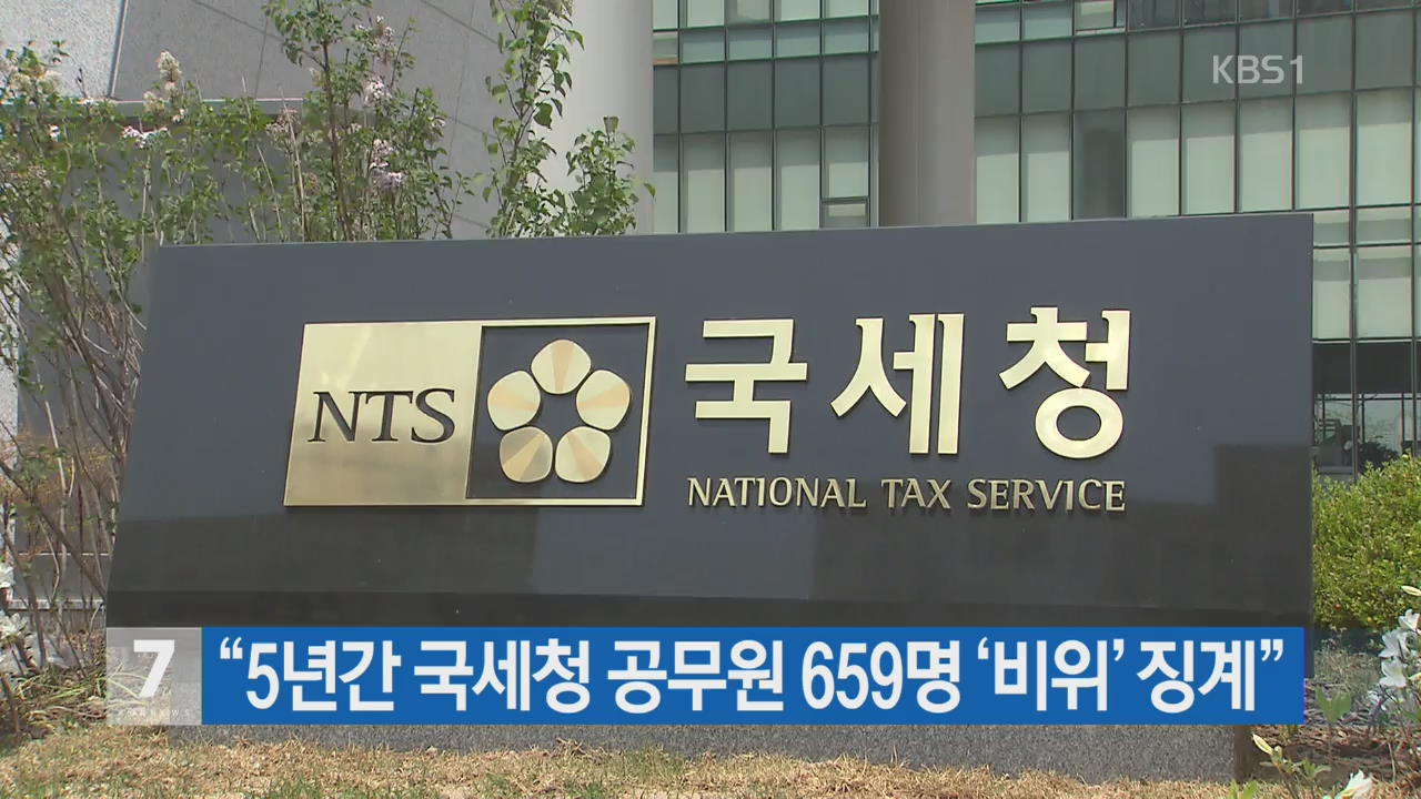 “5년간 국세청 공무원 659명 ‘비위’ 징계”