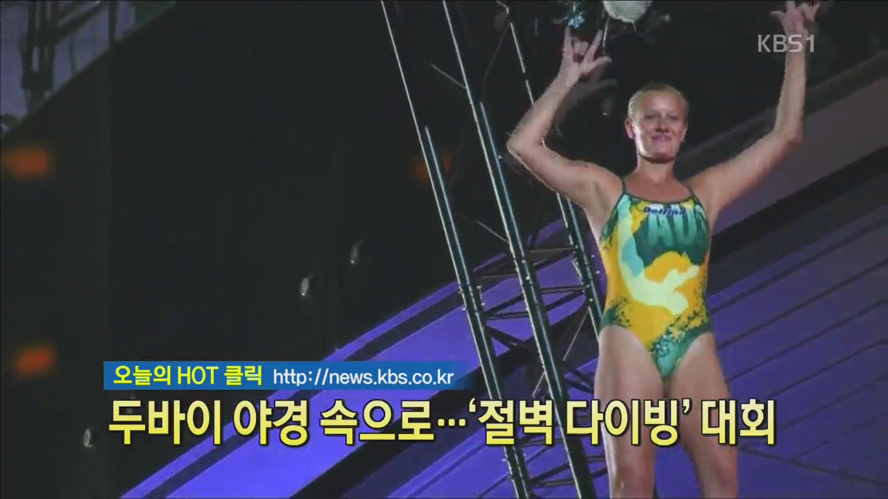 [디지털 광장] 두바이 야경 속으로…‘절벽 다이빙’ 대회