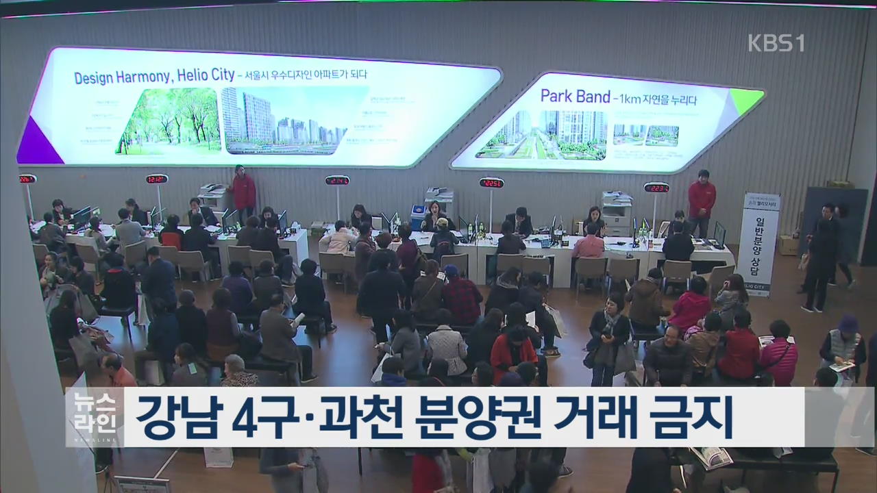 강남 4구·과천 분양권 거래 금지