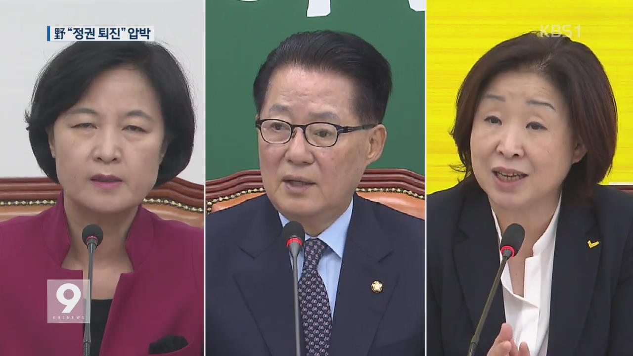민주당, ‘정권퇴진 운동’ 예고…국민의당, ‘박지원 체제’ 연장