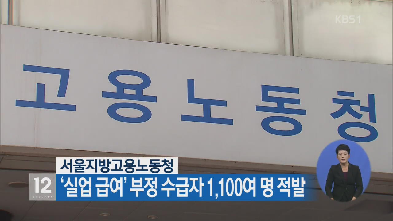 ‘실업 급여’ 부정 수급자 1,100여 명 적발