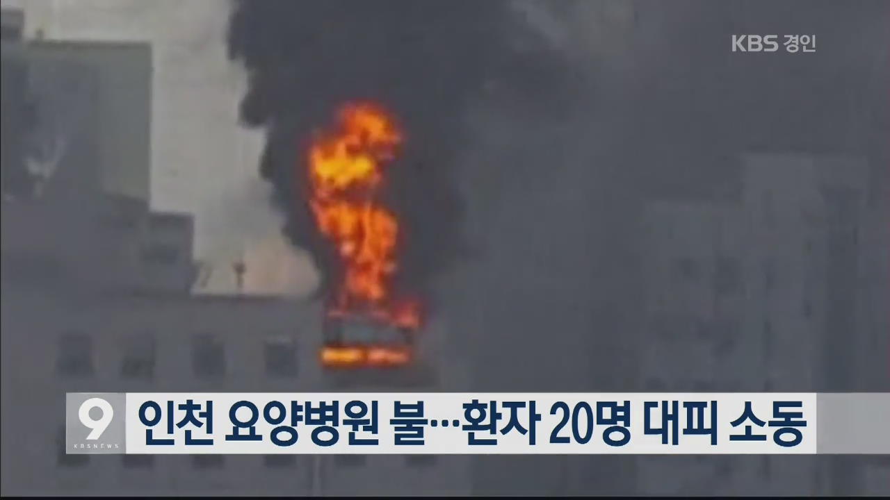 인천 요양병원 불…환자 20명 대피 소동