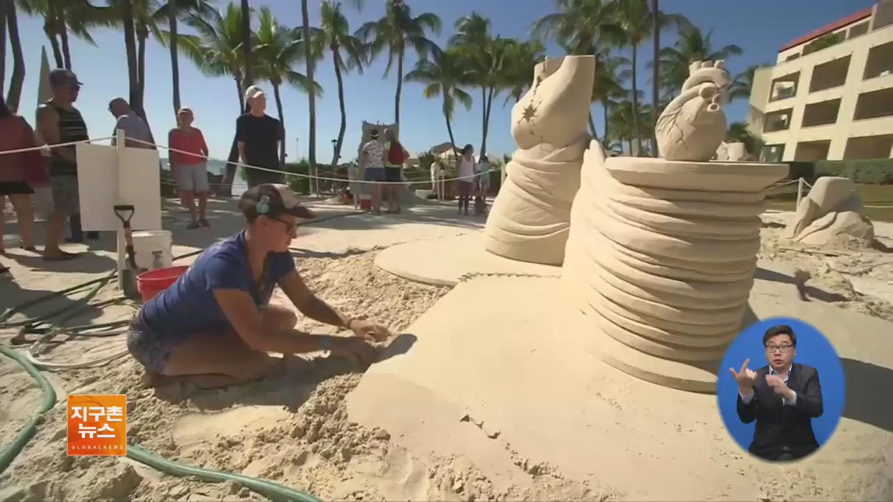 [지구촌 화제 영상] 미국 플로리다 ‘국제 모래 조각 대회’