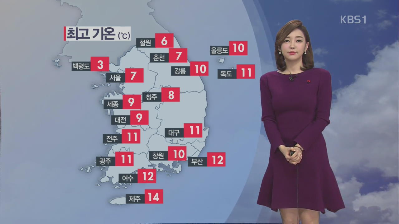 내일 다시 추워져…오늘 밤 동해안 폭설