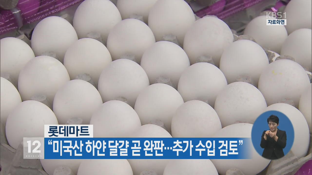 롯데마트 “미국산 하얀 달걀 곧 완판…추가 수입 검토”