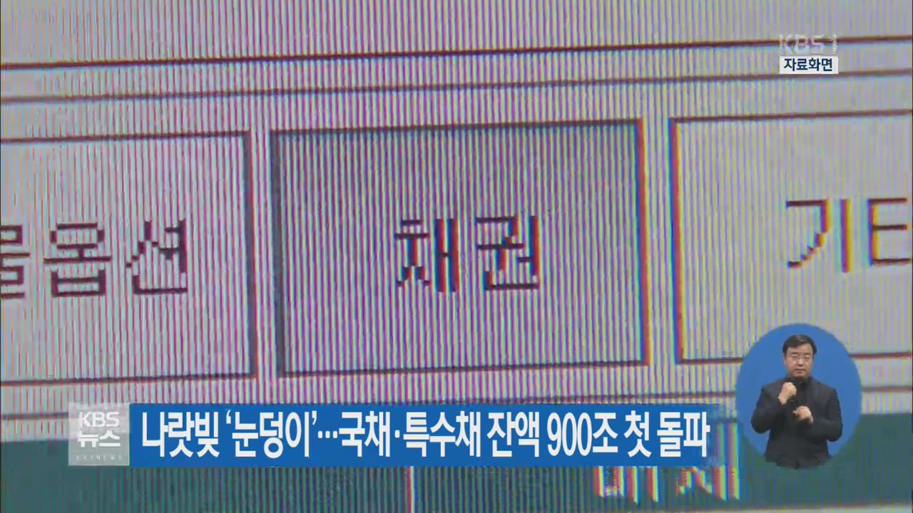 나랏빚 ‘눈덩이’…국채·특수채 잔액 900조 첫 돌파