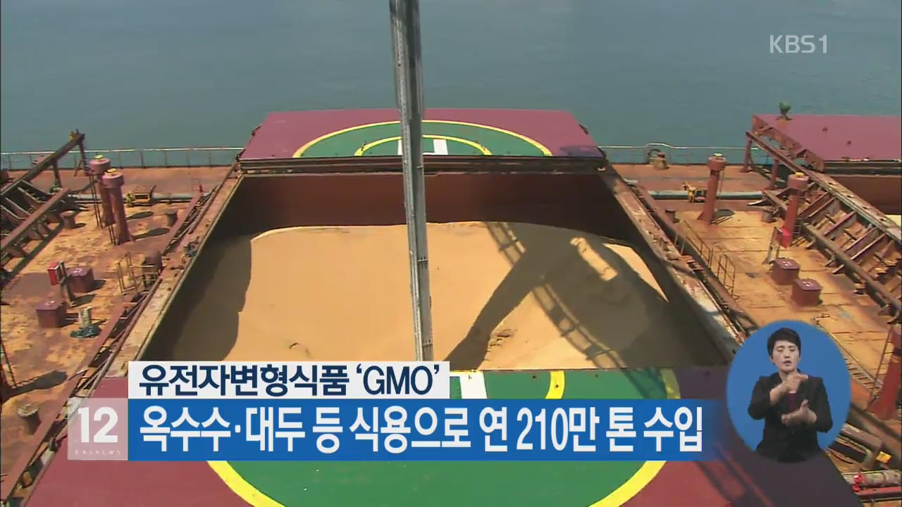 ‘GMO’ 옥수수·대두 등 식용으로 연 210만 톤 수입