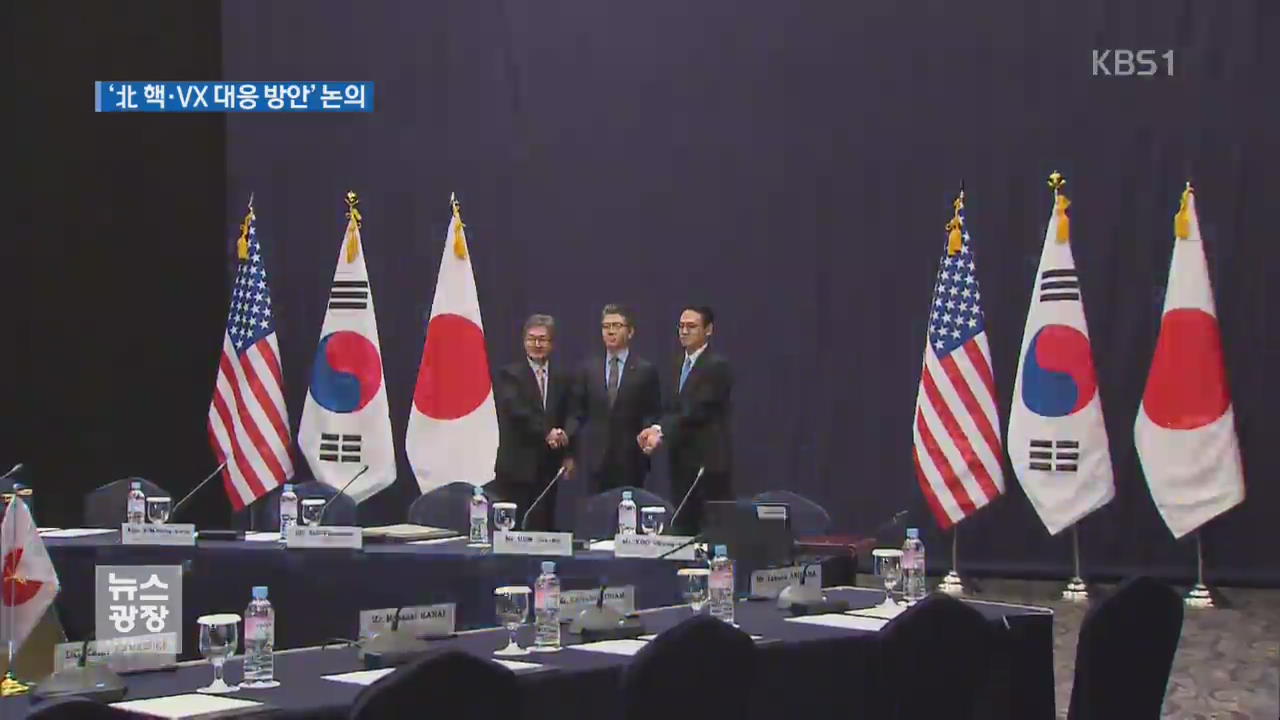한미일 6자 수석 회동…“北 미사일·김정남 논의”