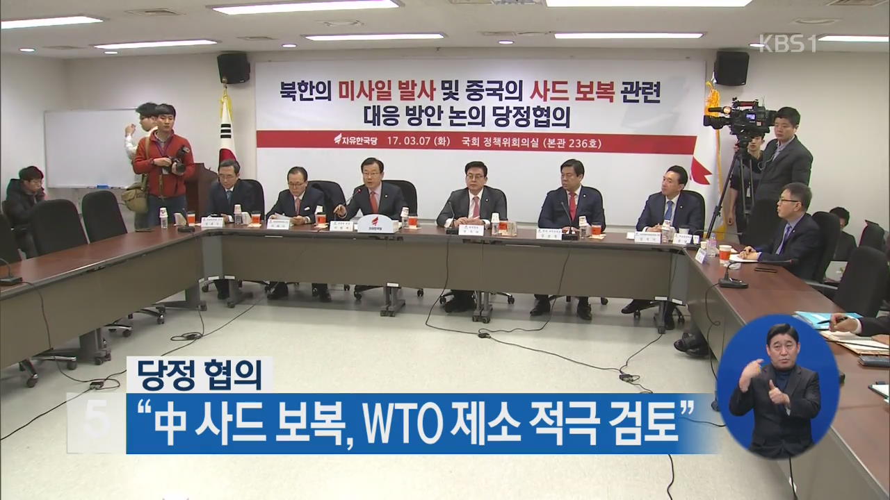 당정 협의 “中 사드 보복, WTO 제소 적극 검토”