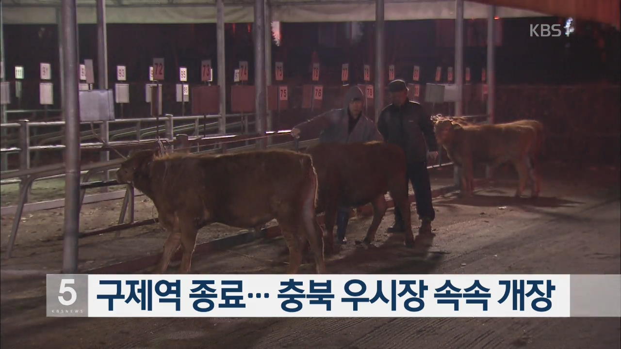 구제역 종료…충북 우시장 속속 개장
