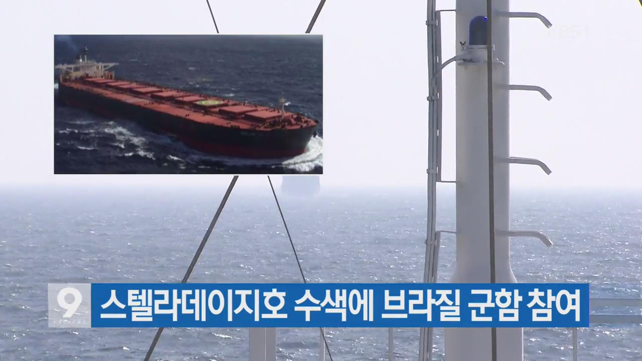 [간추린 단신] 스텔라데이지호 수색에 브라질 군함 참여 외