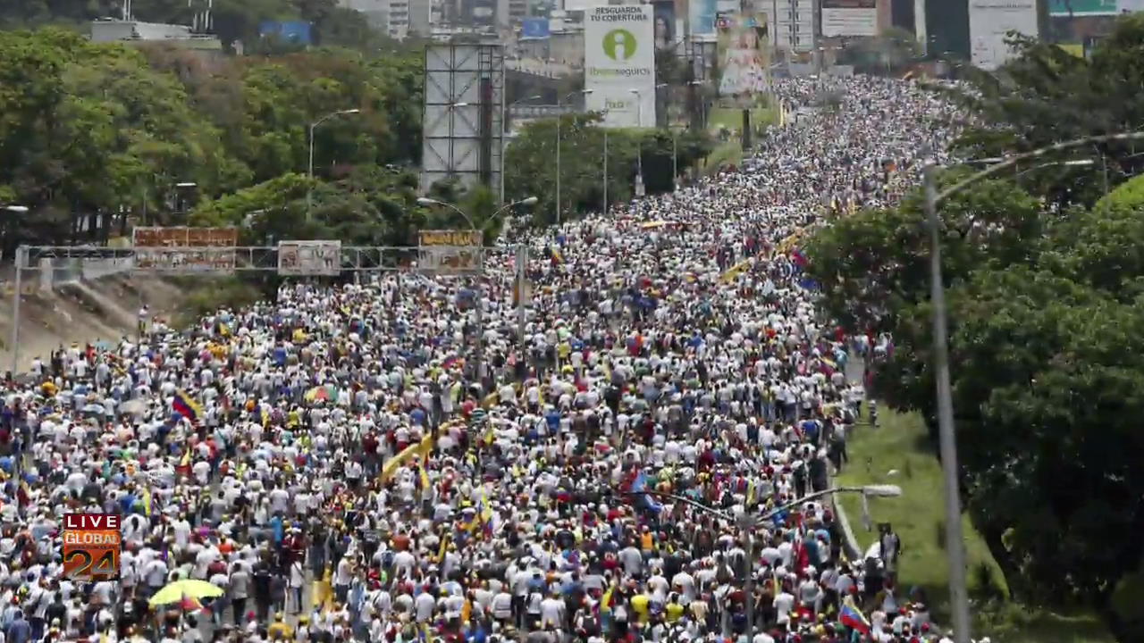 [글로벌24 사진] “대통령 물러나라!” 베네수엘라, 반정부 시위 외