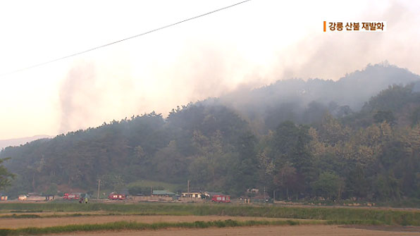 강릉 산불 재발화…삼척 산불 사흘째