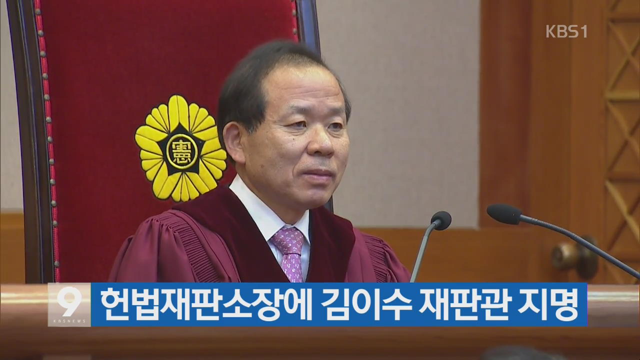 헌법재판소장에 김이수 재판관 지명