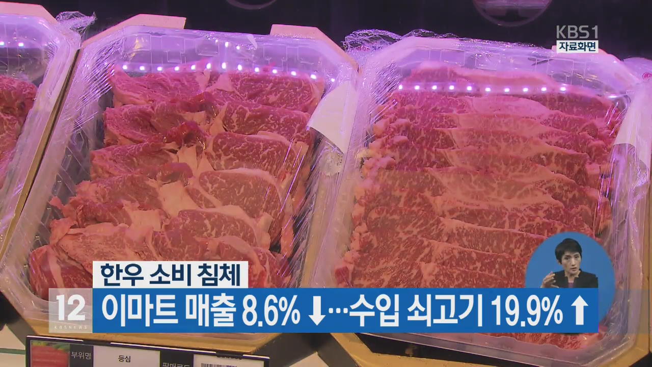 한우 소비 침체, 이마트 매출 8.6% ↓…수입 쇠고기 19.9% ↑