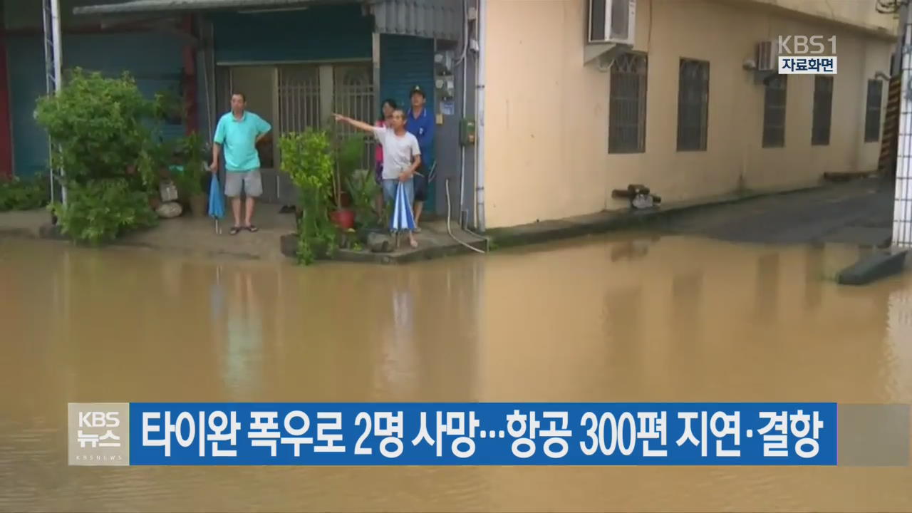 타이완 폭우로 2명 사망…항공 300편 지연·결항