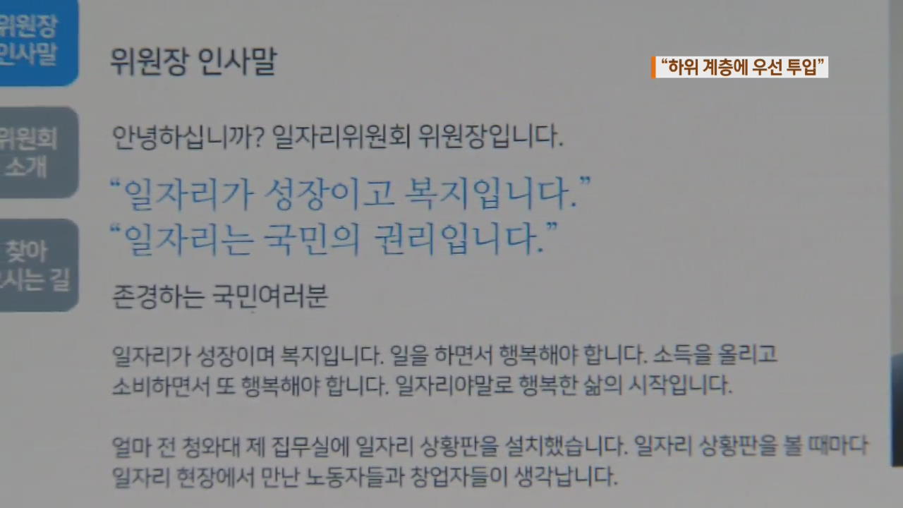 靑 “일자리 추경, 하위 계층에 우선 투입”