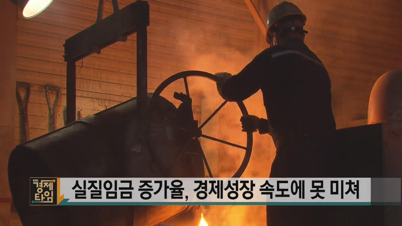 실질임금 증가율, 경제성장 속도에 못 미쳐